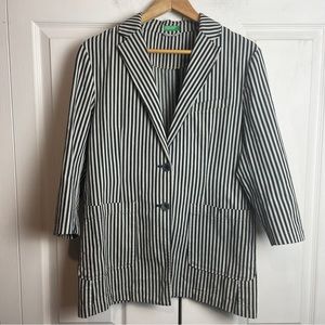 BENETTON Striped COTTON Denim Jacket